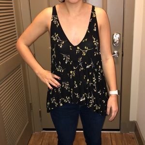 Urban Outfitters black floral top